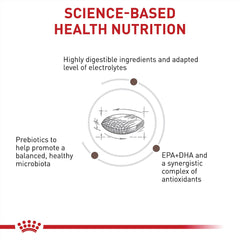 Royal Canin prebióticos para apoyar bacterias intestinales saludables.