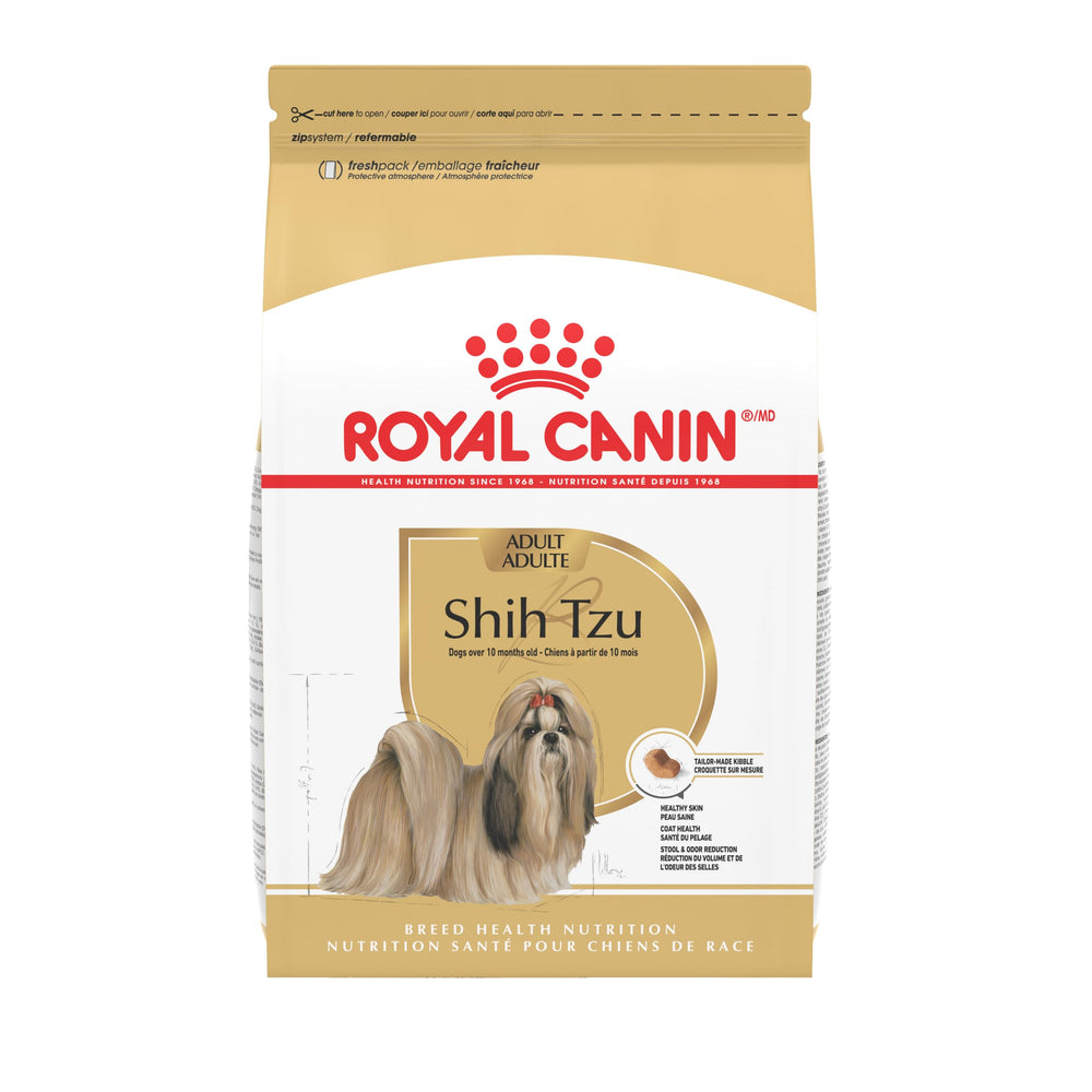 Royal Canin Shih Tzu, empaque, nutrición específica para razas pequeñas.