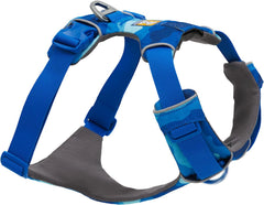 Arnés Ruffwear Front Range con anillo en V en el dorso para paseos controlados.