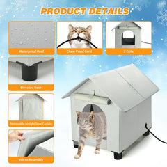 Rypet calentador para gatos con estera de calor estable.