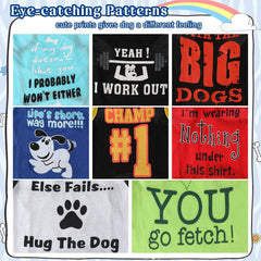 Camisetas Saintrygo 8 piezas, patrones divertidos y colores vibrantes, estilo moderno para tu mascota.