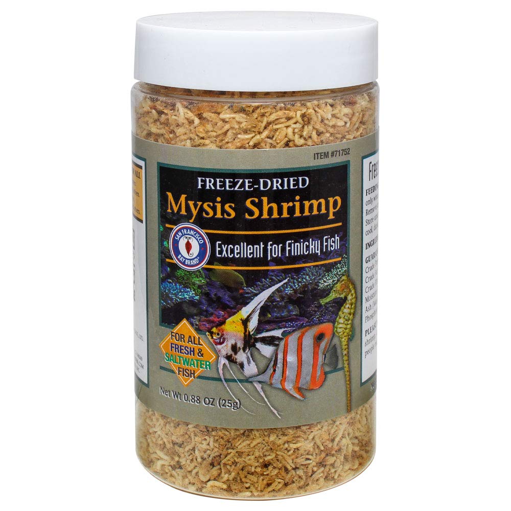 San Francisco Bay Brand Mysis-camarones-liofilizados-25g, alimento premium para peces tropicales