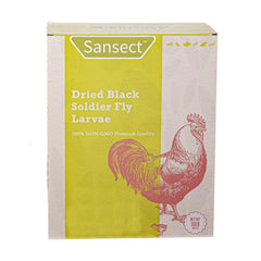 SANSECT larvas mosca soldado negra secas en empaque, alto calcio para aves.