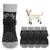 SCENEREAL calcetines para perros con agarre antideslizante para patitas en suelos resbaladizos
