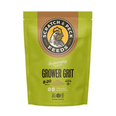 Scratch and Peck Grower Grit para gallinas y patos, ayuda a la digestión de granos enteros.