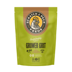 Scratch and Peck Grower Grit para gallinas y patos, ayuda a la digestión de granos enteros.