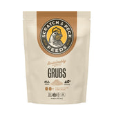 Scratch and Peck Grubs: bolsa de 3-5 libras para gallinas y patos, proteína sostenible.