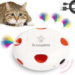Scsuupoee Juguete Gato Interactivo 7 Huecos, estimula instinto cazador en interiores.