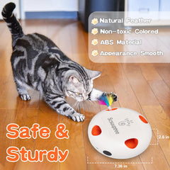 Scsuupoee Juguete Gato Interactivo Plumas, anima juego dinámico y exploración.