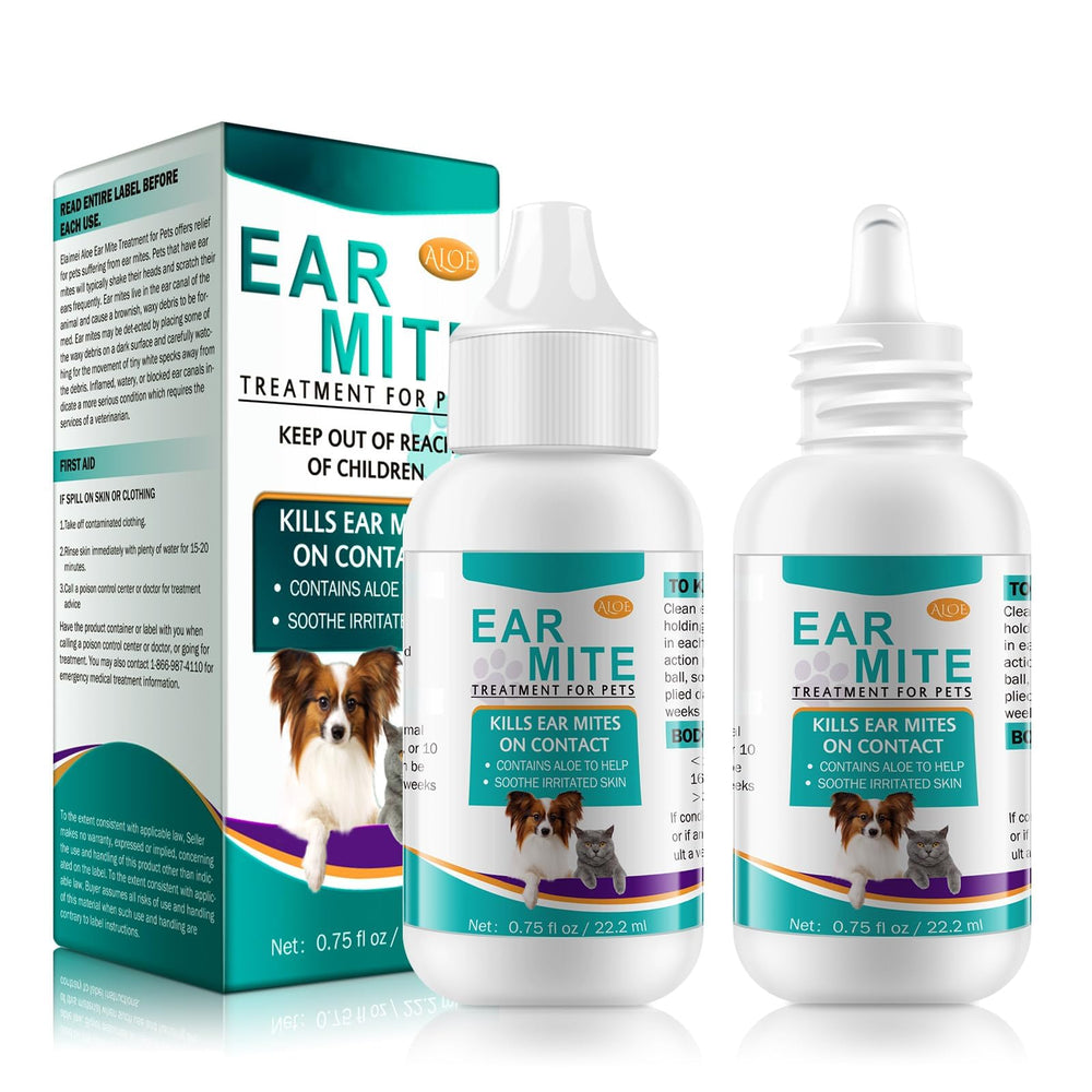 SDJUFEI frasco con gotero para orejas de perros y gatos.