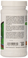 Seachem Acid Buffer etiqueta-detalle, indica uso seguro para acuarios.
