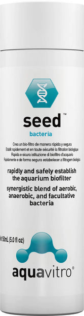 Seachem Aquavitro Seed: mezcla bacteriana sinérgica para establecer biofiltro rápidamente.