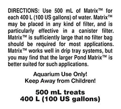 Seachem Matrix, superficie de biofiltración de 170 pies cuadrados por litro.