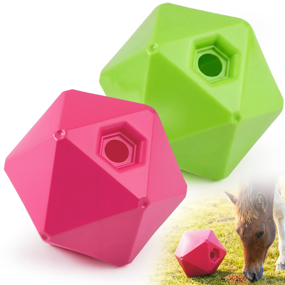 Seenelling bola para caballo verde de 9 pulgadas, ideal para jugar y comer a ritmo suave.
