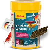 Granulado Sera para gambas en envase de 1,9 onzas, alimento premium que impulsa crecimiento.