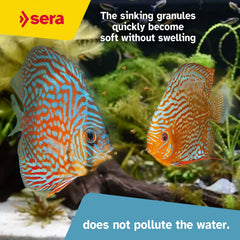 Discos juveniles y adultos se alimentan con Sera Discus Nature