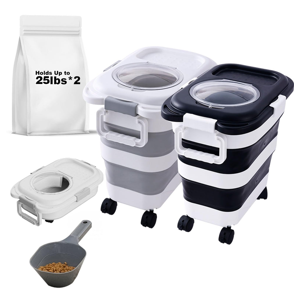 SEWIU contenedor mascotas 25 lb frente mantiene la comida fresca