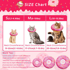 Cono ajustable para gato Seyezo, se ajusta al cuello para mayor comodidad.