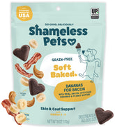 Galletas blandas Shameless Pets Bananas para Bacon en empaque, ideal para entrenamiento diario