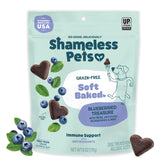 Shameless Pets galletas suaves de arándano y menta para entrenamiento diario.