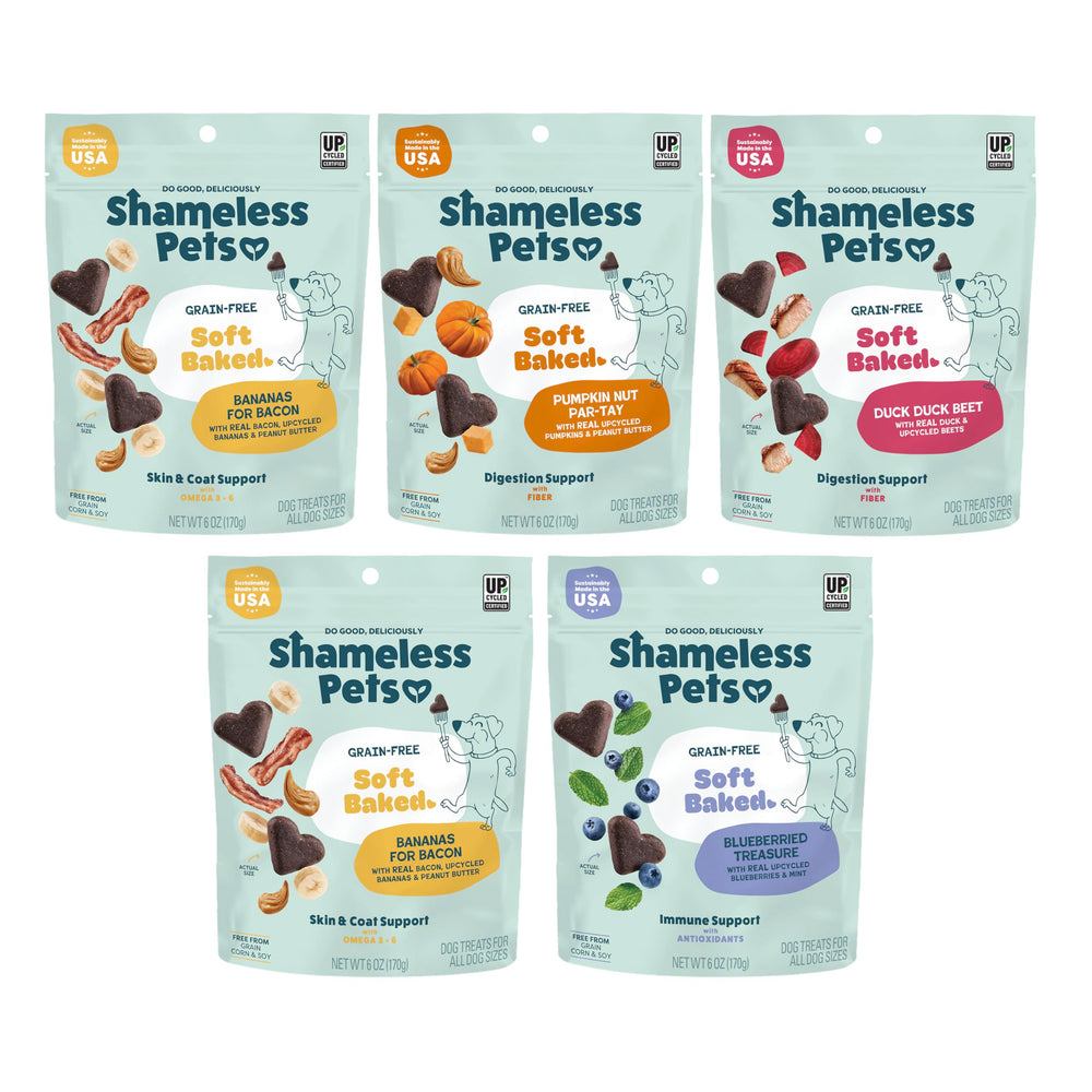 Golosinas suaves Shameless Pets con langosta, ideales para entrenamiento.
