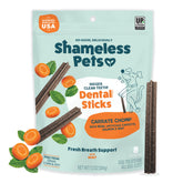 Shameless Pets Carrate Chomp: palitos dentales con estrias para limpieza dental suave