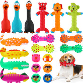 Juguetes Shappy con chirrido y variedad de animales para perros medianos y grandes.