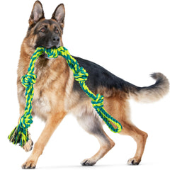 SHARLOVY cuerda XL con asa para perros grandes, ideal para tirarle y jugar al aire libre