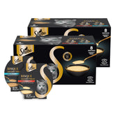 Sheba Bisque Lickable en tazones, complemento gourmet para la comida diaria.