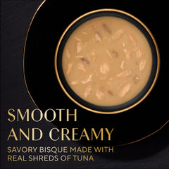 Trozo de atún en Bisque de Sheba Lickable, textura cremosa