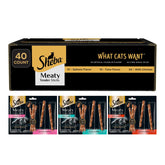 Emballage pratique de 40 sticks Sheba Meaty Tender Sticks pour récompenser votre chat.
