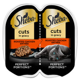 Portada del producto Sheba Perfect Portions en bandeja dúo, porciones listas para dos comidas.
