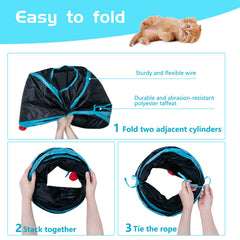 Túnel interactivo Sheldamy para mascotas pequeñas mantiene activa.