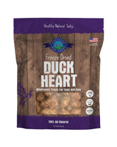 Shepherd Boy Farms corazon de pato seco en empaque, ideal para premiar durante entrenamiento