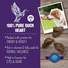 Shepherd Boy Farms corazon-de-pato-snack para gatos, ideal para premios y entrenamiento.