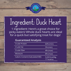Trozo de corazon de pato seco de Shepherd Boy Farms