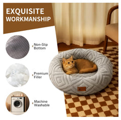 Cama ShinHye con tejido suave y lavable, confort para mascotas pequeñas