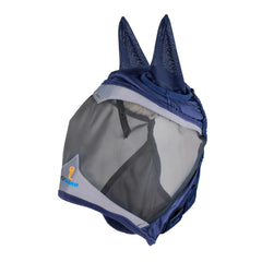 Shires FlyGuard Pro: malla transpirable protege ojos y orejas durante el pasto.