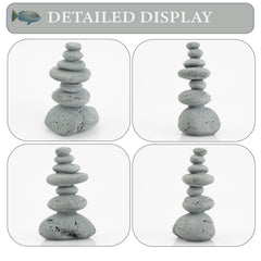 SiissaPeksid piedras zen para estantería u oficina acabado natural sereno