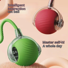 SilqueSense Pelota Gato Rodante Gris, ideal para hogares con varias mascotas.