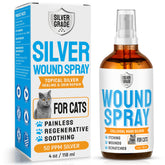 SILVER GRADE spray para gatos - botella lista para aplicar cuidado de heridas menores.