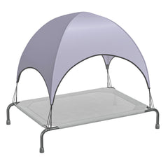 Simple Trending cama elevada para perros grandes con dosel removible, sombra suave para días soleados