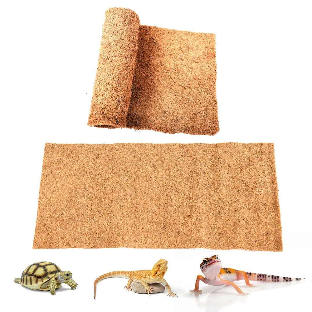 SISIPAI LIFE Alfombra reptil coco 36x18 para sustrato cómodo en terrario.