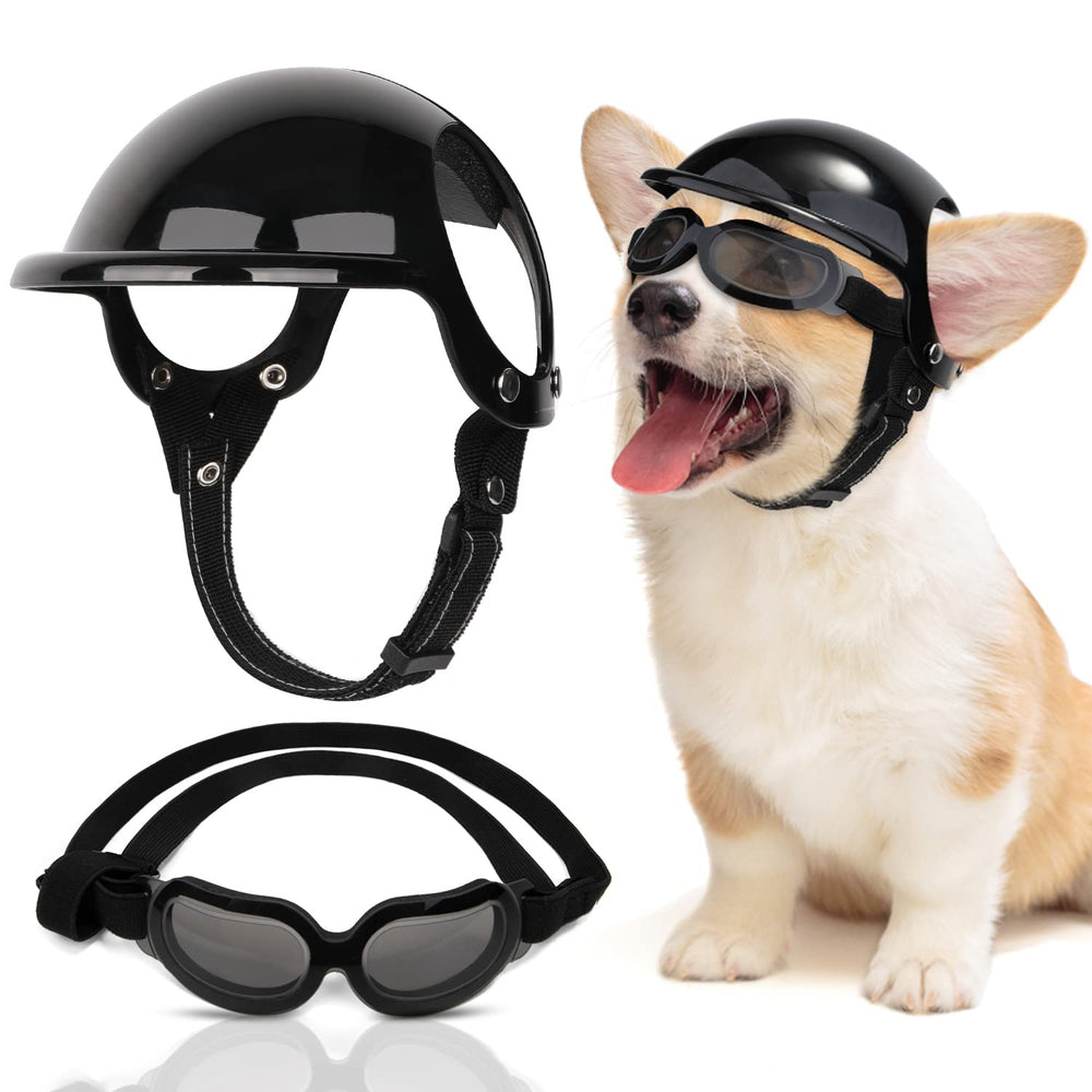 Casco SlowTon para perro con orejas abiertas, protege la cabeza en paseos al aire libre.