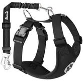 SlowTon cinturon-perro-coche con doble clip para mayor seguridad en viajes