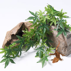 SLSON planta artificial con ventosa, fija fácilmente en paredes de terrario.