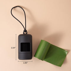 Portabolsas SLSON verde con correa, ideal para paseos