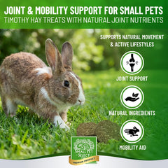 Biscitos de heno Timothy de Small Pet Select, textura crujiente para masticar.