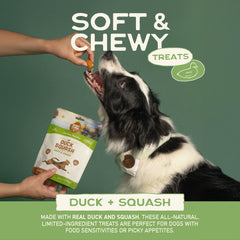 Smart Cookie golosinas sin granos de pato y calabaza para perros.
