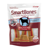 SmartBones hueso grande con pollo real para masticar y apoyar dientes sanos.